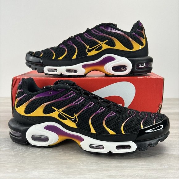 Nike Air Max Plus Black Berry Gold Lakers DX2663-001 New Men's